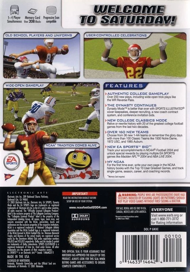 NCAA Football 2004 - GameCube