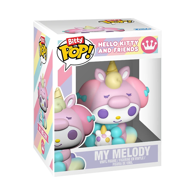 Funko Bitty POP! Sanrio Hello Kitty and Friends Vinyl Figure Set 4-Pack (Kuromi, Hello Kitty–Dessert, My Melody–Unicorn