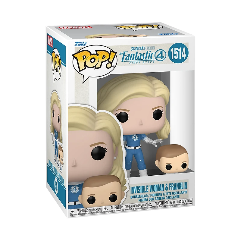 Funko POP! and Buddy: The Fantastic Four: First Steps lineup Invisible Woman and Franklin 4 and 3-in Vinyl Figure Set