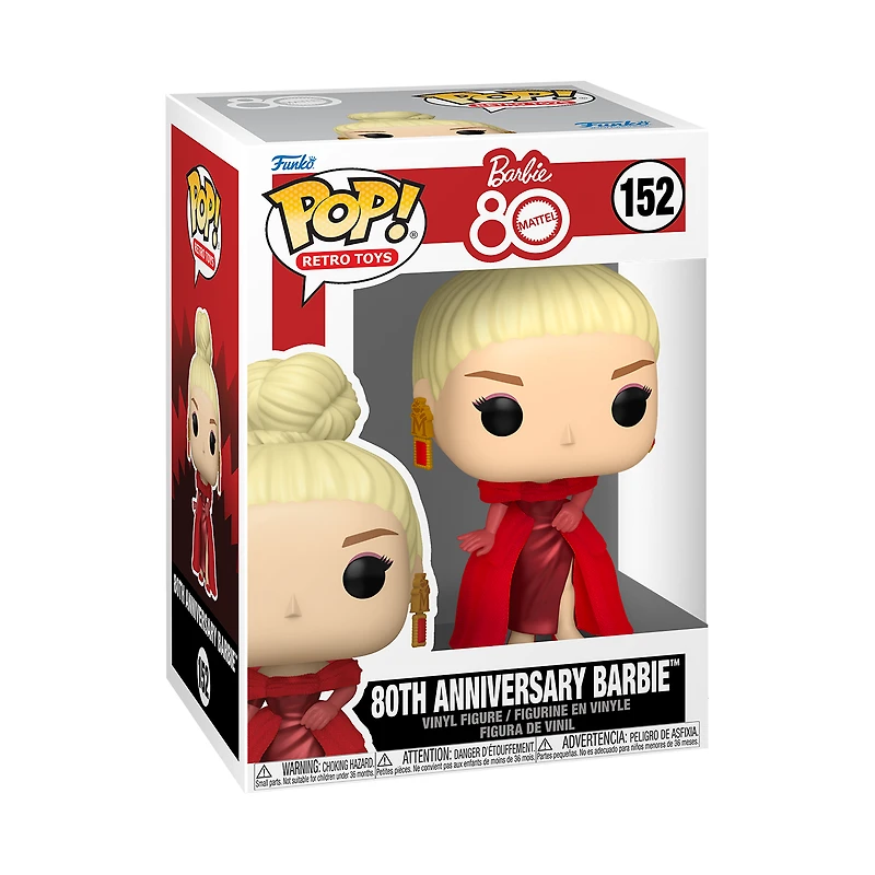 Funko POP! Retro Toys: Mattel 80th Anniversary Barbie 4.8-in Vinyl Figure