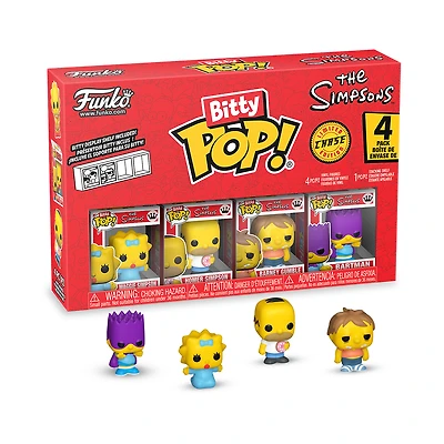 Funko Bitty POP! The Simpsons Vinyl Figure Set 4-Pack (Maggie Simpson, Homer Simpson, Barney Gumble