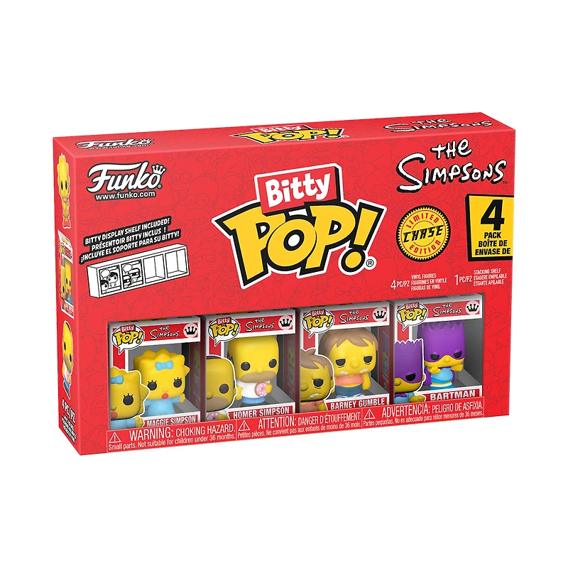 Funko Bitty POP! The Simpsons Vinyl Figure Set 4-Pack (Maggie Simpson, Homer Simpson, Barney Gumble