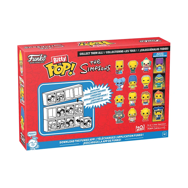 Funko Bitty POP! The Simpsons Vinyl Figure Set 4-Pack (Maggie Simpson, Homer Simpson, Barney Gumble