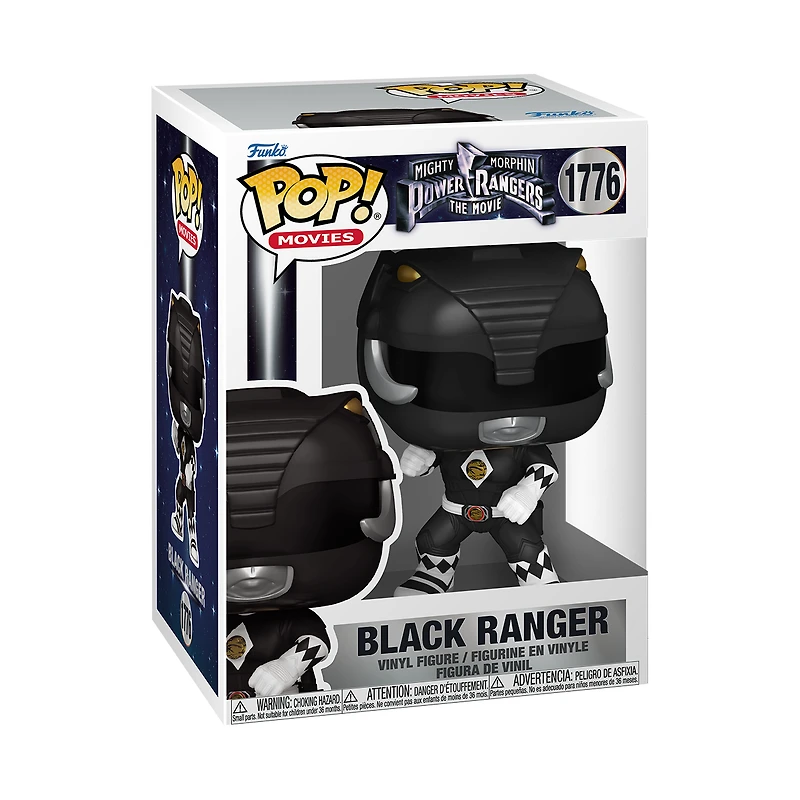 Funko POP! Movies: Mighty Morphin Power Rangers Black Ranger 3.75-in Vinyl Figure
