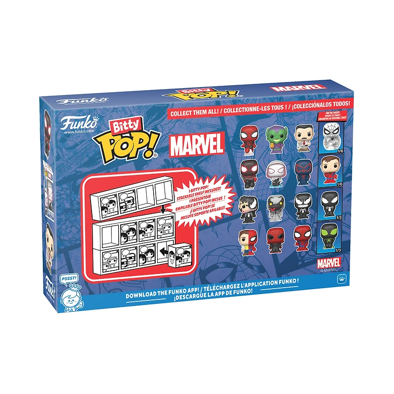 Funko Bitty POP! Marvel Vinyl Figure Set 4-Pack (Peter Parker, Superior Spider-Man, Spider-Man