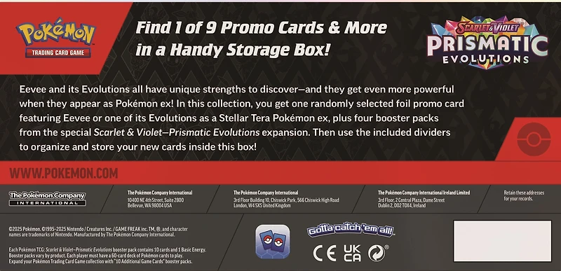 Pokemon Trading Card Game Prismatic Evolutions Surprise Box (Styles May Vary