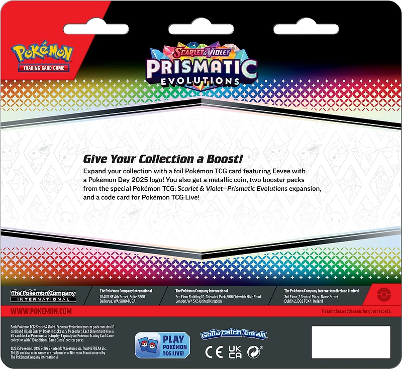 Pokemon Trading Card Game Prismatic Evolutions Blister Booster Pack