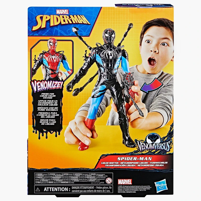 Hasbro Marvel Spider-Man Venom vs Spider-Man Liquid Shifter Action Figure