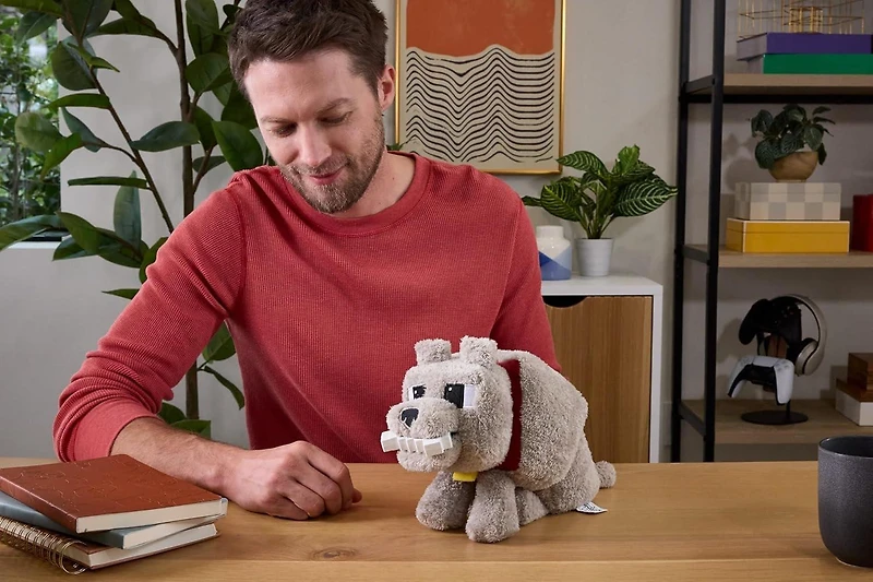 Minecraft Food Mode Dennis The Wolf Plush Interactive Toy