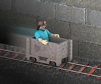 Minecraft Steve and Explosive Minecart Escape Playset