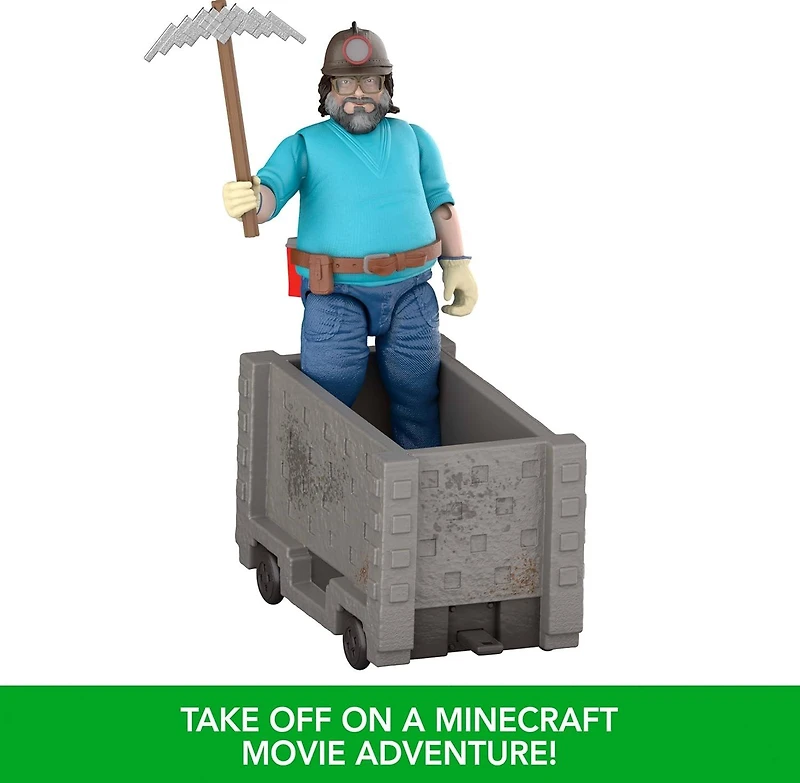Minecraft Steve and Explosive Minecart Escape Playset