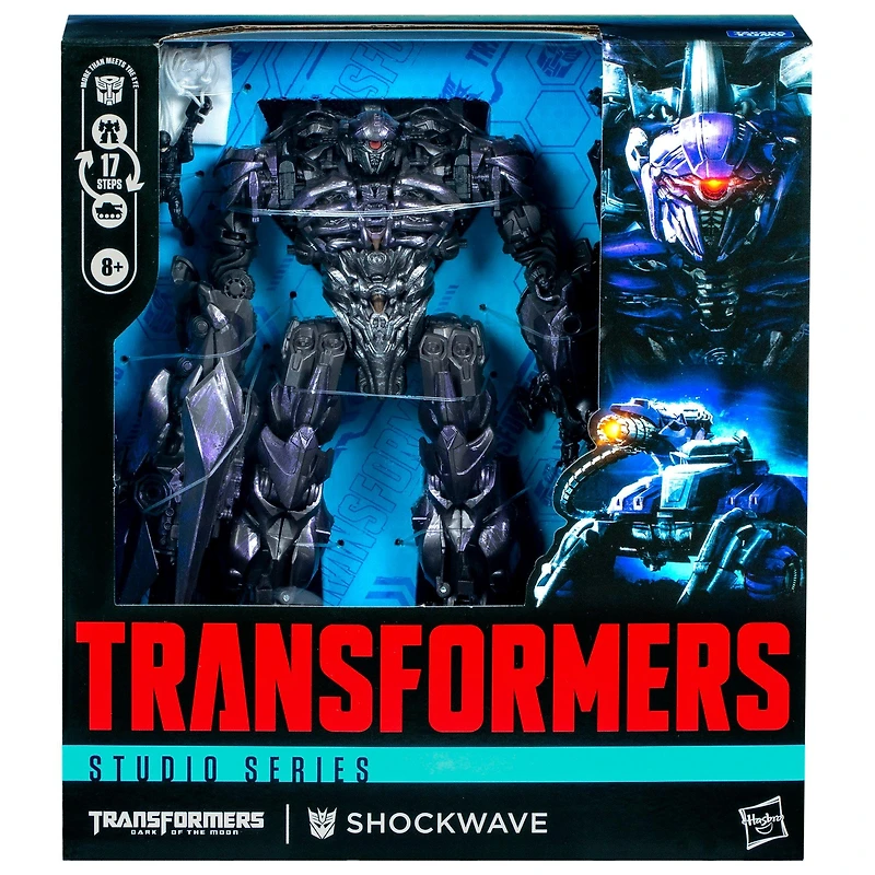 Hasbro Transformers Toys Studio Series Leader Class Transformers: Dark Of The Moon Shockwave 8.5-in Action Figure