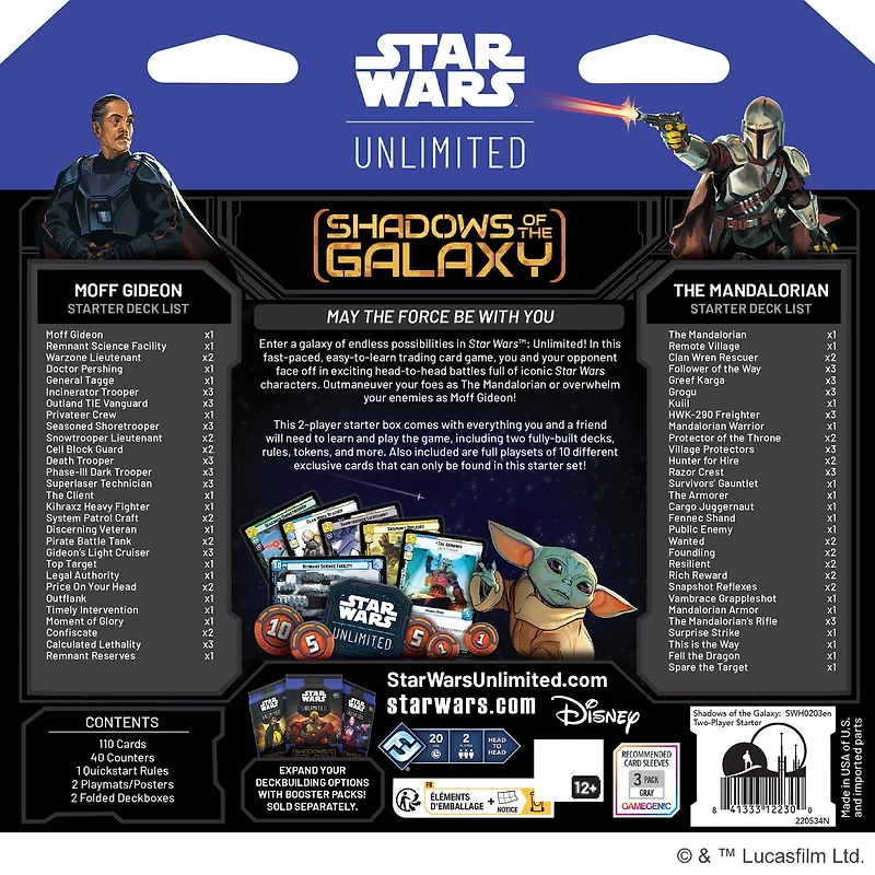 Star Wars Unlimited TCG: Shadows of the Galaxy: Two-Player Starter Deck