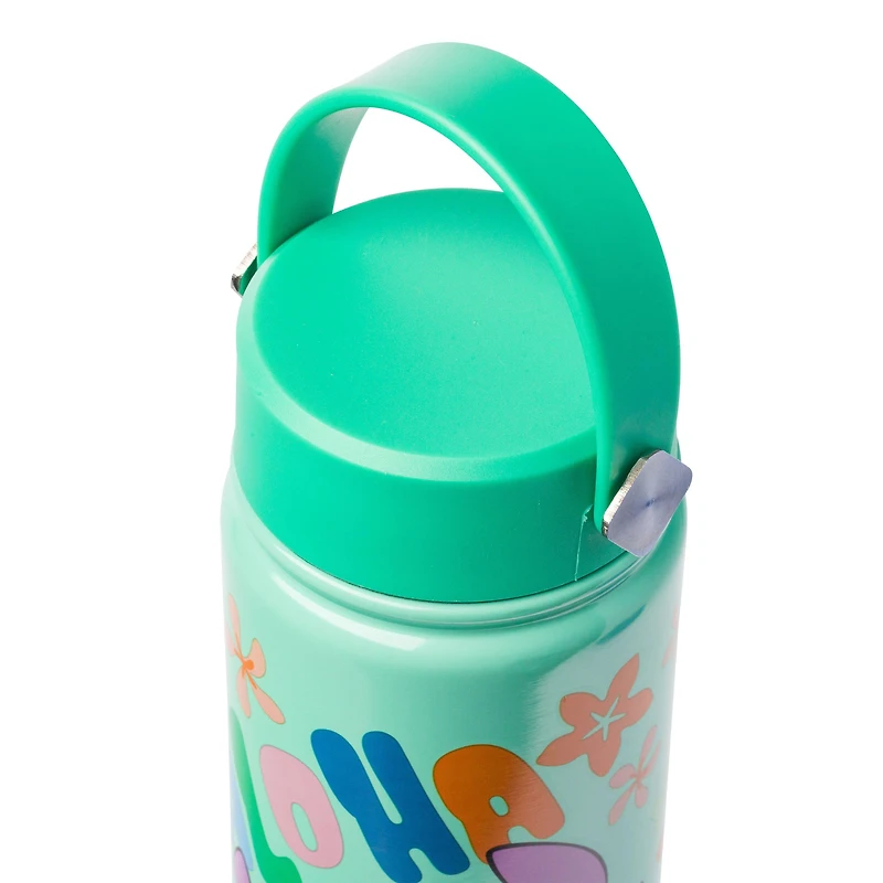 Lilo and Stitch Aloha Stitch Leaves and Flowers 20oz. Stainless Steel Water Bottle