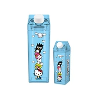 Sanrio Hello Kitty and Friends Stacked Friends and Clouds 16.2oz Plastic Milk Carton Bottle