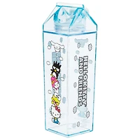 Sanrio Hello Kitty and Friends Stacked Friends and Clouds 16.2oz Plastic Milk Carton Bottle