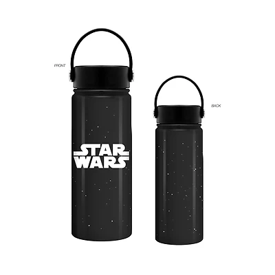 Star Wars Logo and Stars Stainless Steel Water 20oz. Bottle with Swivel Handle
