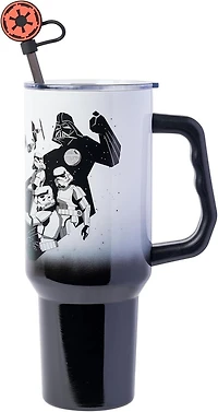 Star Wars Hip Street Dark Side Vader 40 oz Stainless Steel Tumbler with Straw Cover Cap