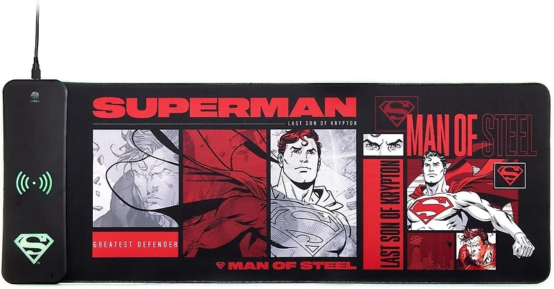 Numskull DC Comics Superman Oversize Gaming Mat and Mobile Charger
