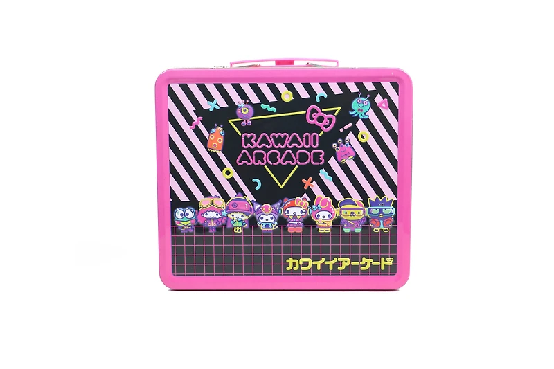 Hello Kitty Kawaii Arcade Lunch Box with Beverage Container