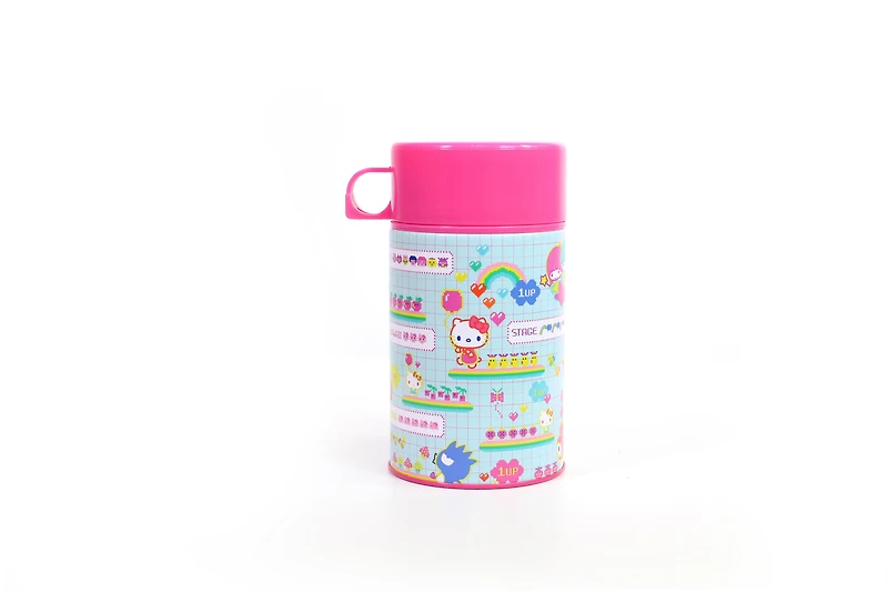 Hello Kitty Kawaii Arcade Lunch Box with Beverage Container