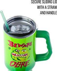 Shrek Beware Ogre 40oz Stainless Steel Tumbler with Handle