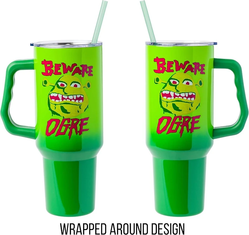 Shrek Beware Ogre 40oz Stainless Steel Tumbler with Handle
