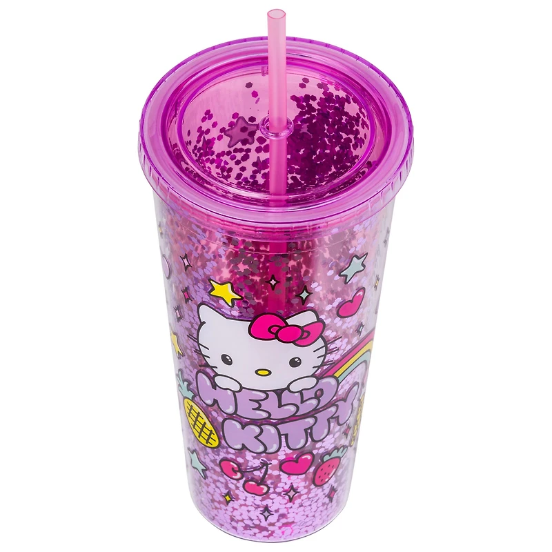Sanrio Hello Kitty Rainbow Treats and Stars 32oz Confetti Cold Cup