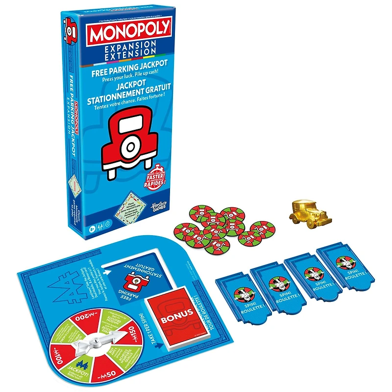 Monopoly Free Parking Jackpot Board Game
