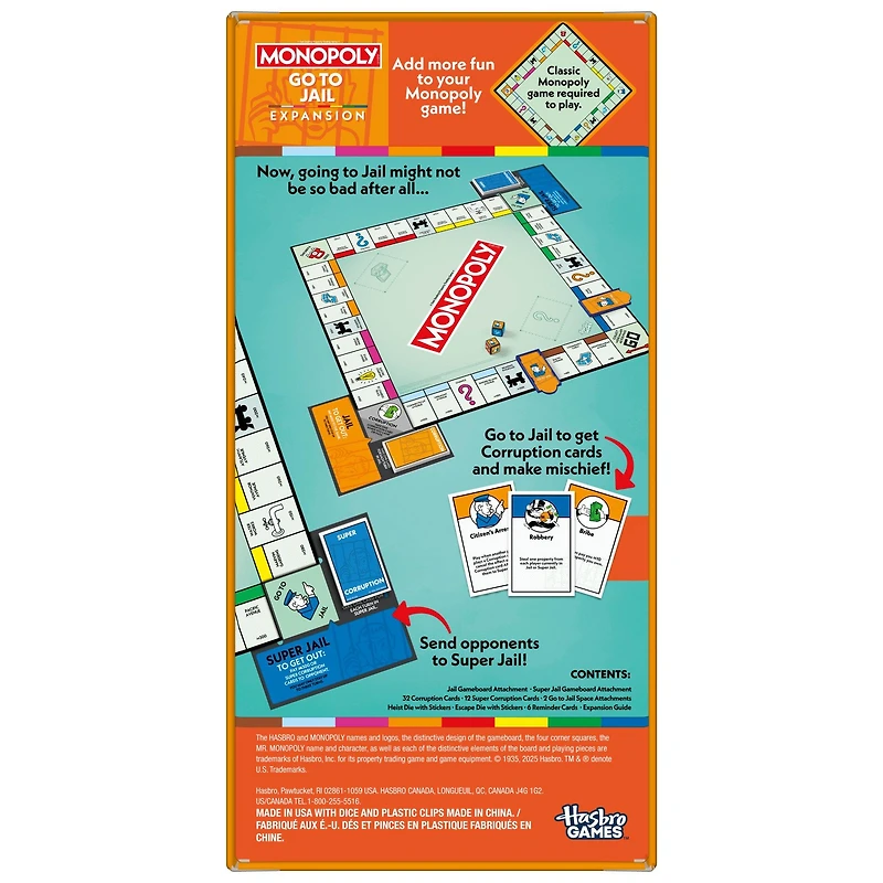 Monopoly Go to Jail Board Game