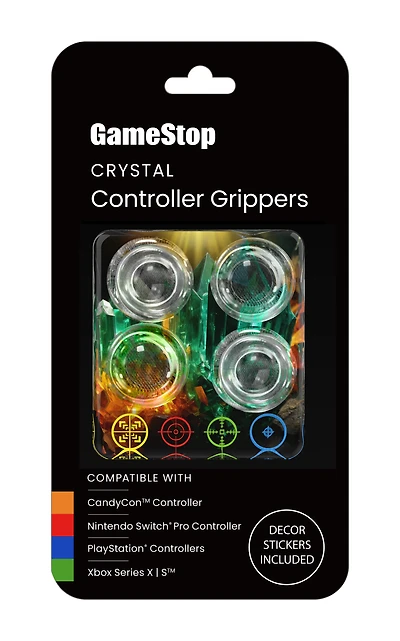 GameStop Gripper Crystal Bundle for Xbox Series X/S, PlayStation 5, and Nintendo Switch