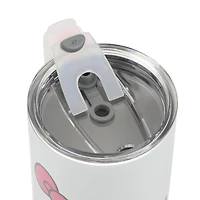 Sanrio Hello Kitty Stainless Steel with Pink Straw Charm and Silicone Boot