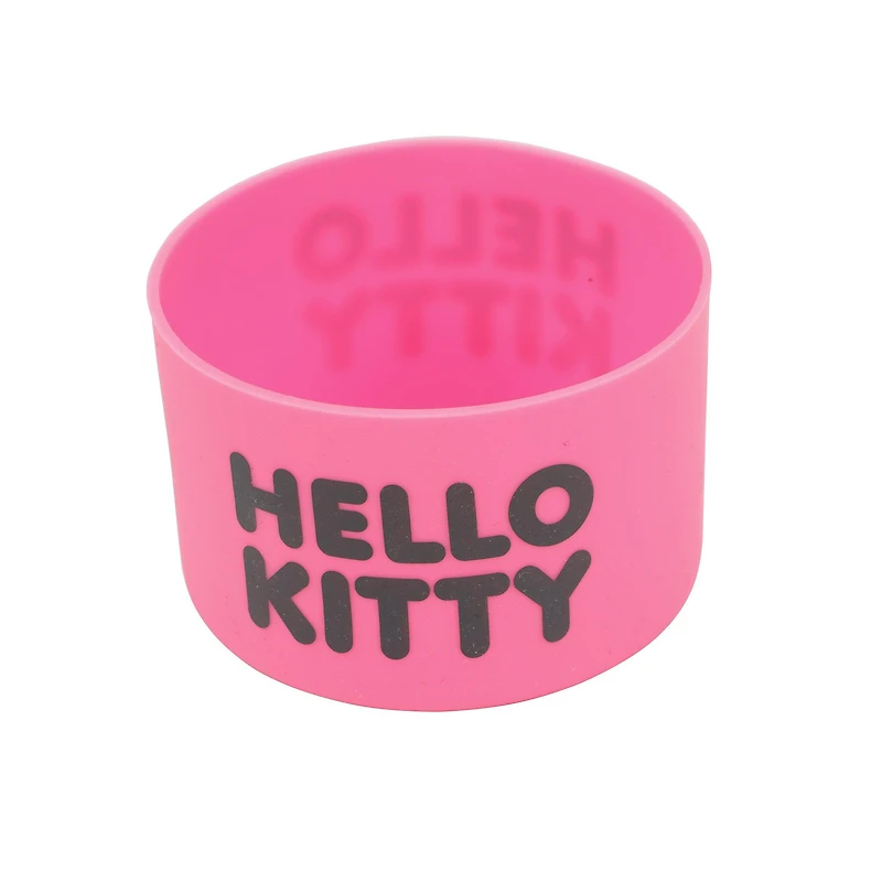 Sanrio Hello Kitty Stainless Steel with Pink Straw Charm and Silicone Boot