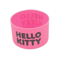 Sanrio Hello Kitty Stainless Steel with Pink Straw Charm and Silicone Boot
