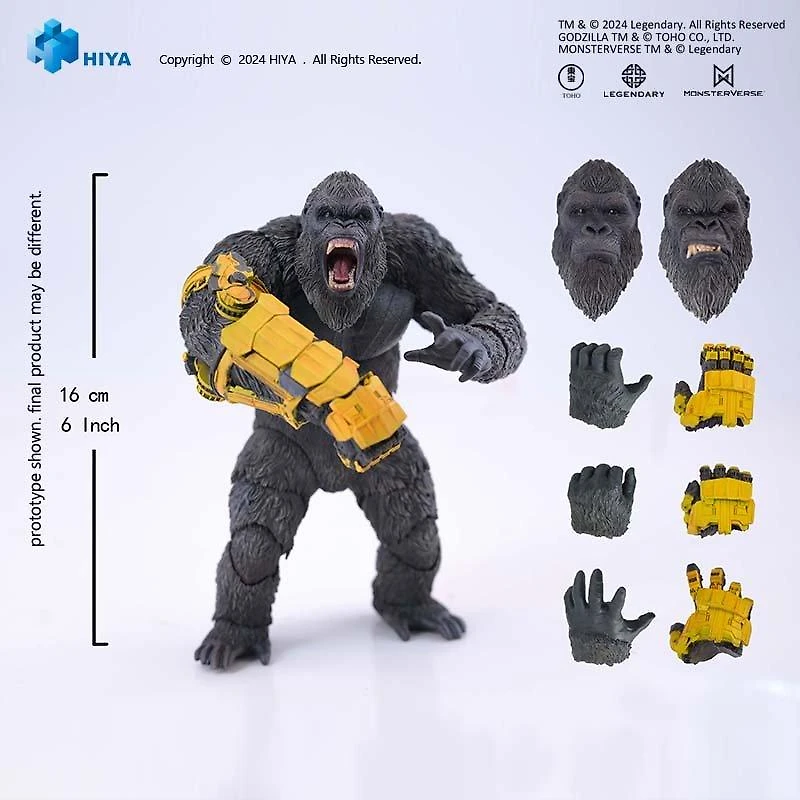 Hiya Toys Godzilla x Kong: The New Empire EXQUISITE BASIC Kong B.E.A.S.T. Glove Previews Exclusive 6.2-in Action Figure