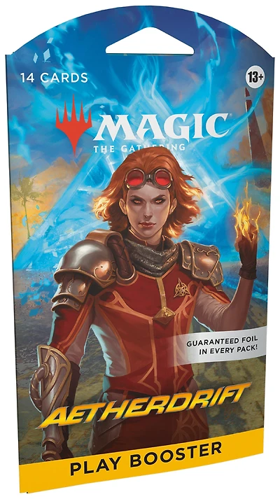 Magic: The Gathering Aetherdrift Sleeved Play Booster Pack (14 Magic Cards
