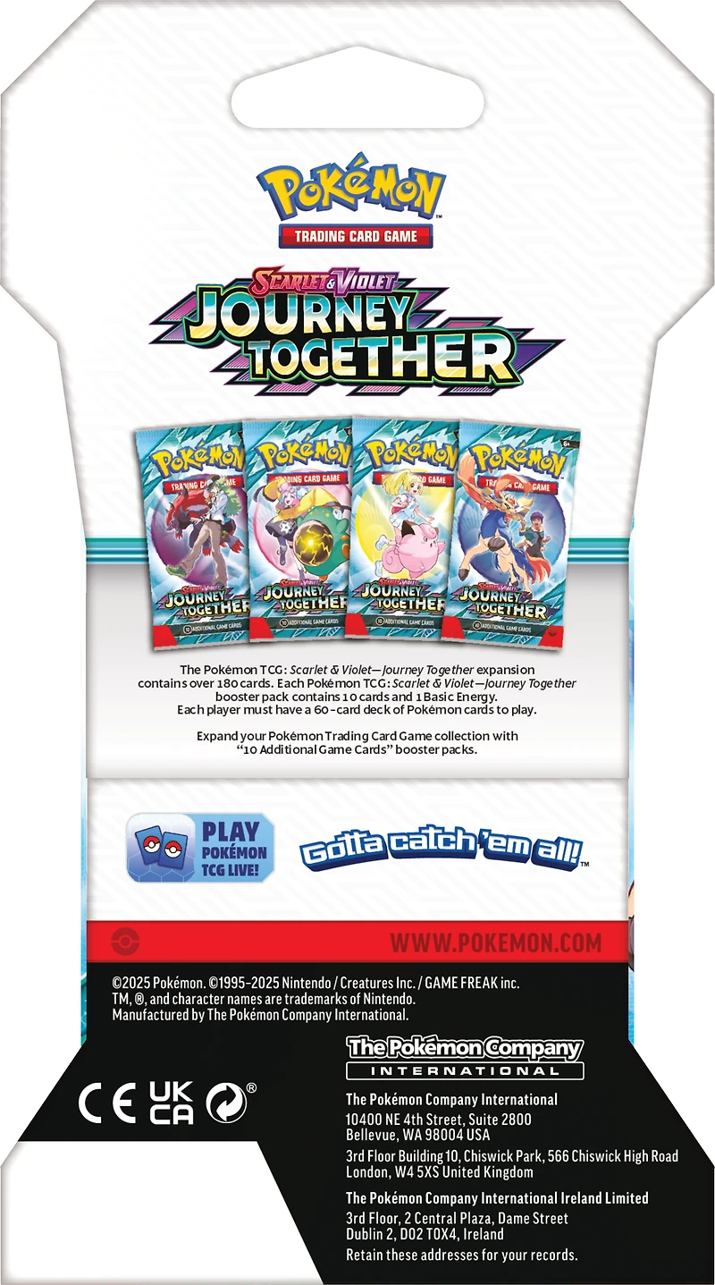 Pokemon Trading Card Game: Scarlet and Violet Journey Together Booster Sleeves Pack (Styles May Vary