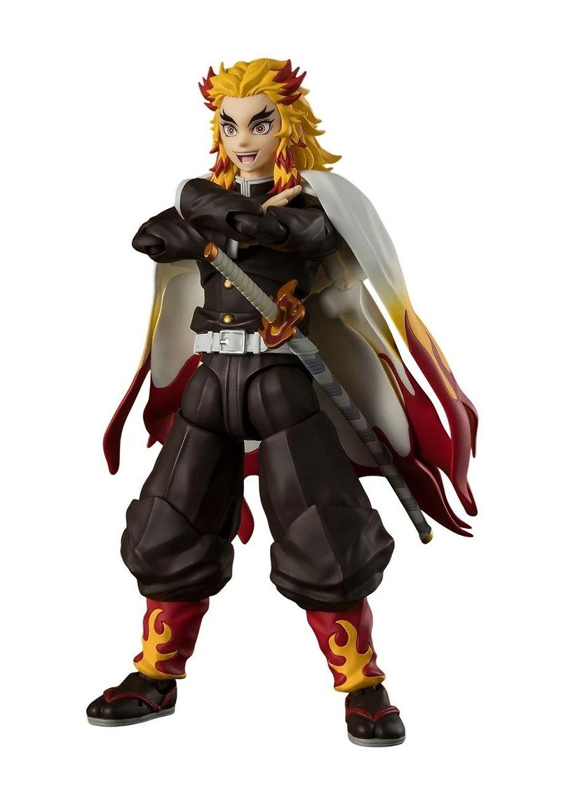 Bandai Demon Slayer: Kimetsu no Yaiba S.H. Figuarts Tamashii Nations Kyojuro Rengoku Figure