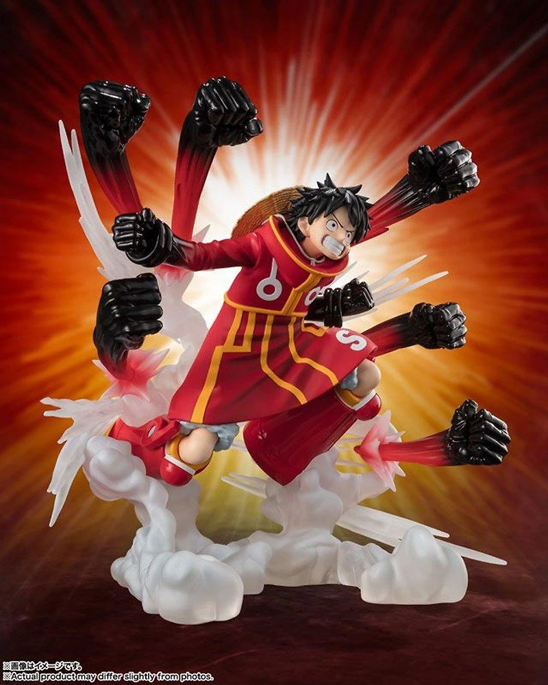 Bandai One Piece S.H. FiguartsZero Tamashii Nations Monkey D. Luffy (Egghead arc) Gum-Gum Hawk Gatling Extra Battle Figure
