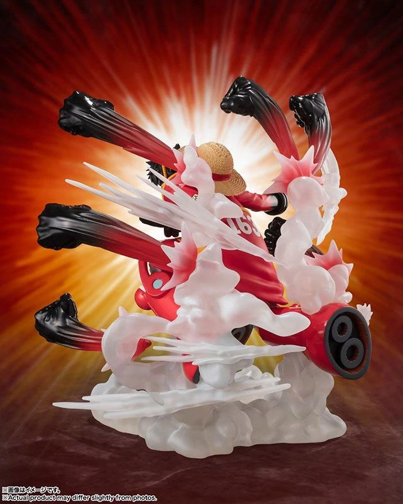 Bandai One Piece S.H. FiguartsZero Tamashii Nations Monkey D. Luffy (Egghead arc) Gum-Gum Hawk Gatling Extra Battle Figure