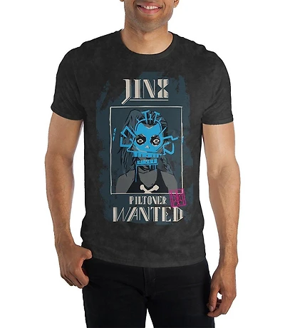 League of Legends Arcane Jinx Wanted Poster Washed T-Shirt GameStop Exclusive