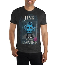 League of Legends Arcane Jinx Wanted Poster Washed T-Shirt GameStop Exclusive