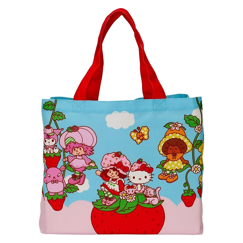 Loungefly Sanrio Hello Kitty and Friends x Strawberry Shortcake Canvas Tote Bag