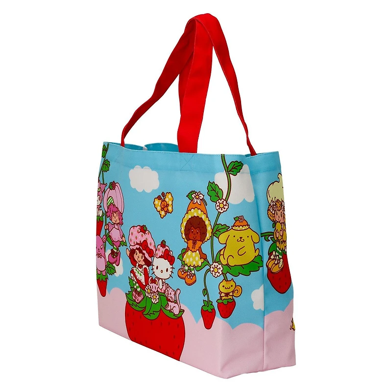 Loungefly Sanrio Hello Kitty and Friends x Strawberry Shortcake Canvas Tote Bag