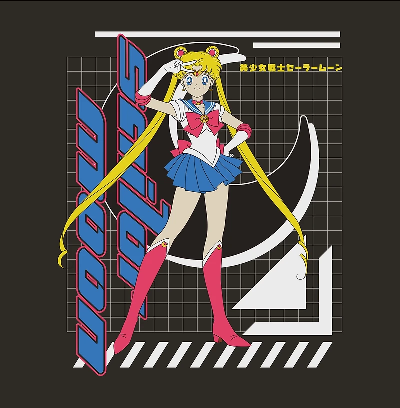 Sailor Moon Usagi Tsukino Double Sided Unisex Short Sleeve Graphic T-Shirt GameStop Exclusive