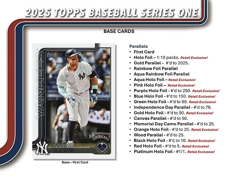 Topps 2025 MLB Baseball Series 1 Value Box
