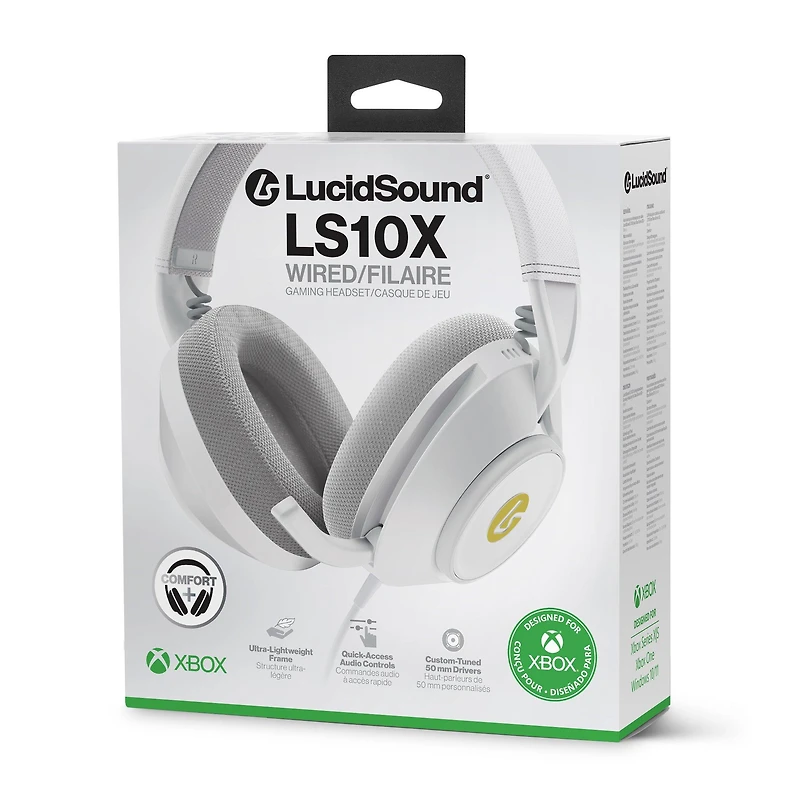LucidSound LS10X Gen 2 Wired Gaming Headset for Xbox Series X/S - White