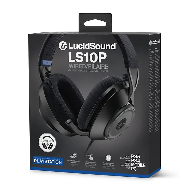 LucidSound LS10P Gen 2 Wired Gaming Headset for PlayStation 5, PlayStation 4, PC - Black