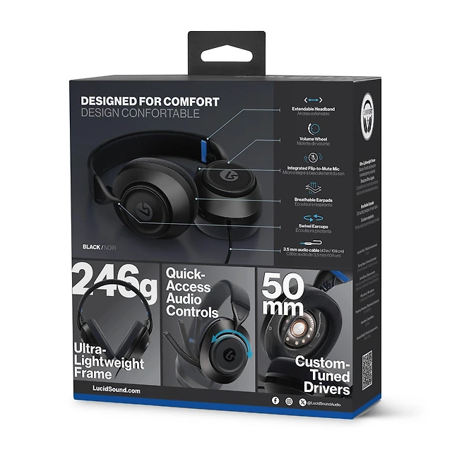 LucidSound LS10P Gen 2 Wired Gaming Headset for PlayStation 5, PlayStation 4, PC - Black