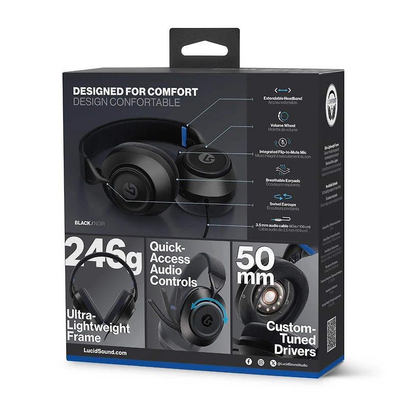 LucidSound LS10P Gen 2 Wired Gaming Headset for PlayStation 5, PlayStation 4, PC